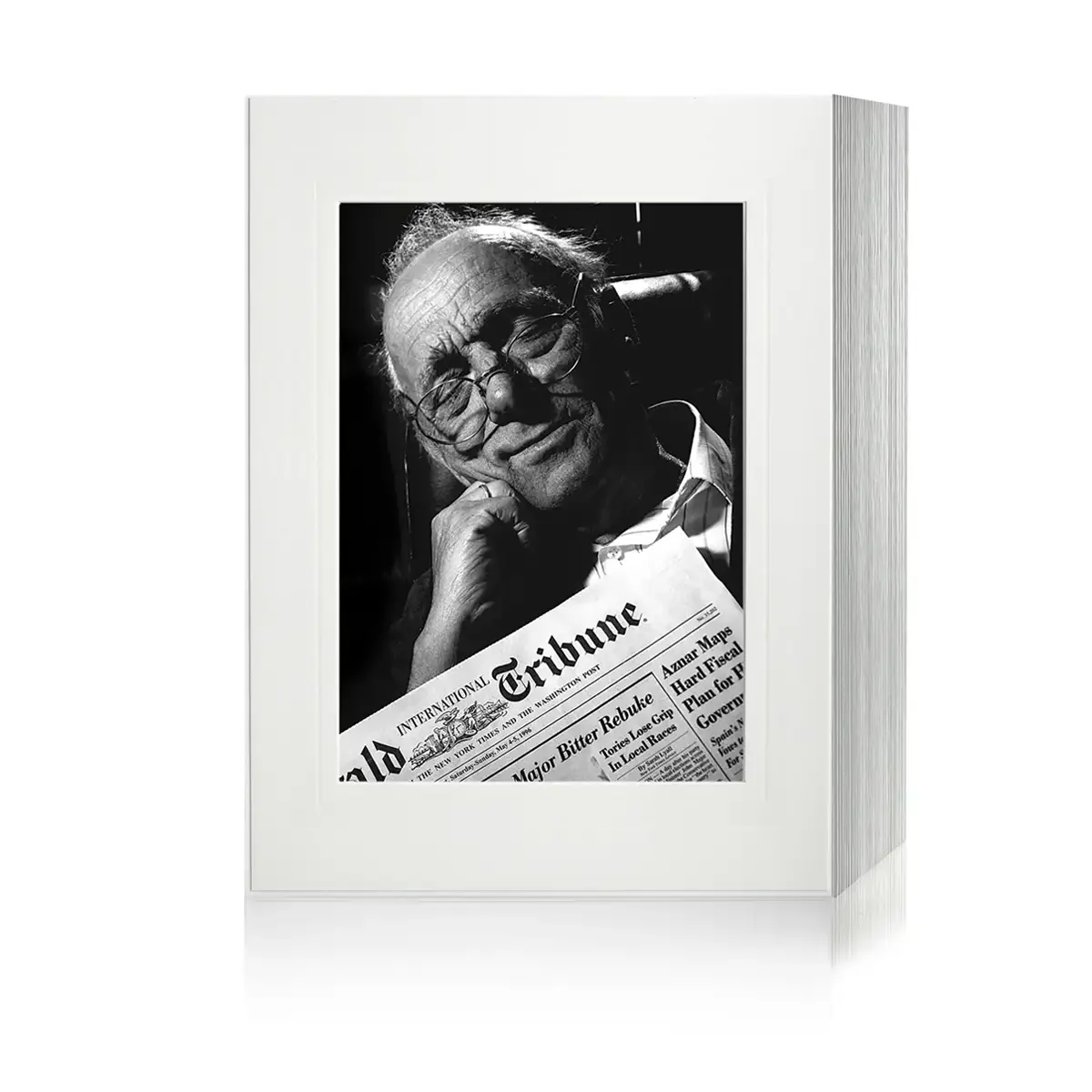 Endlosleporello 50 Teile - 10x15 cm - weiß - geprägter Rand