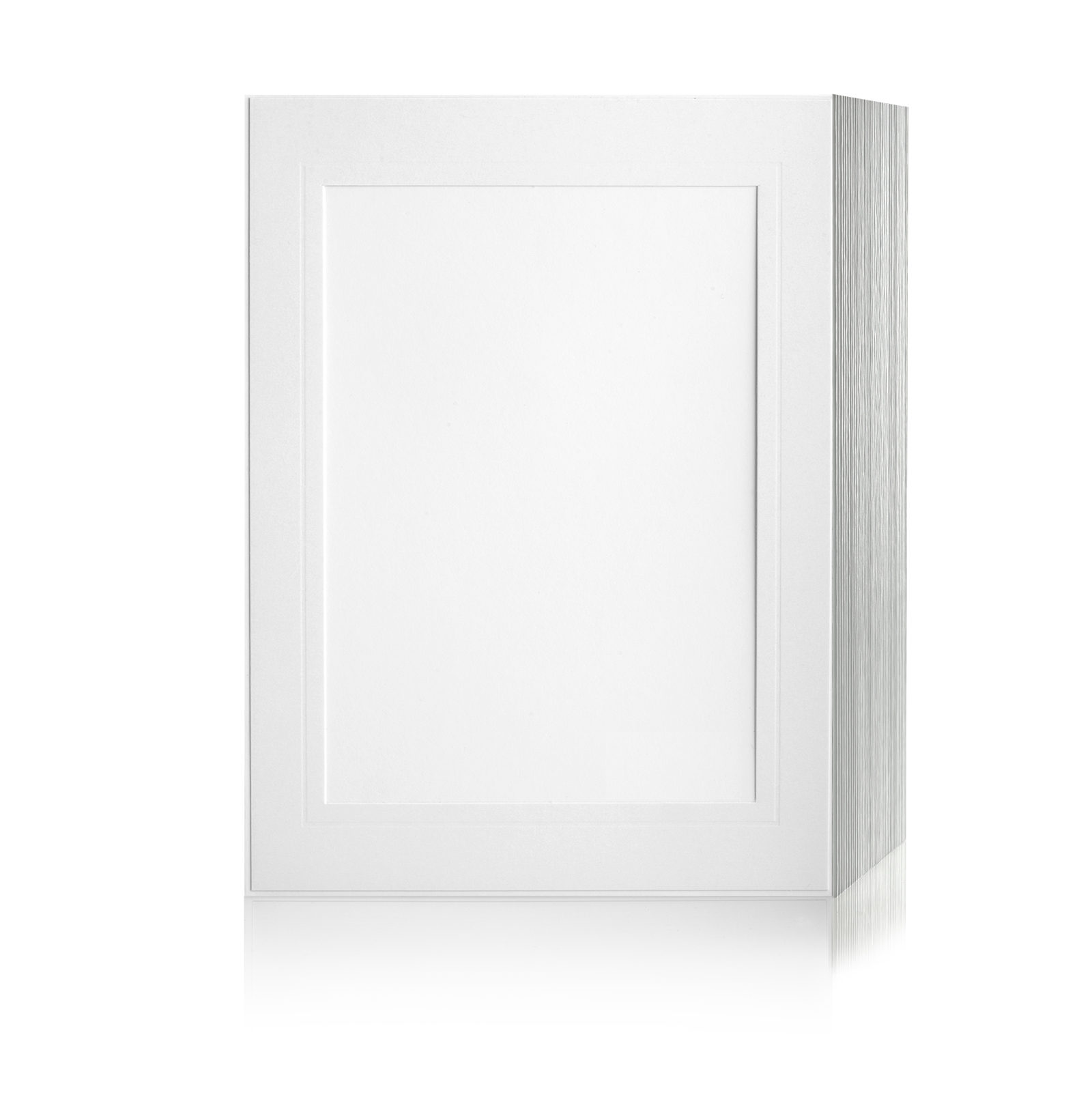 Endlosleporello 100 Teile - 13x18 cm - weiß - geprägter Rand