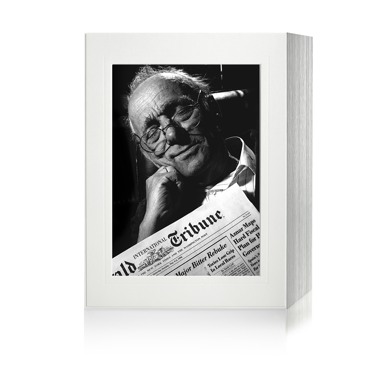 Endlosleporello 100 Teile - 13x18 cm - weiß - geprägter Rand