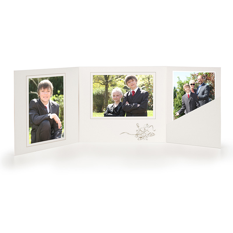 stkm10-a 15 x Fotomappe "Meine Kommunion" - 3 tlg. für 13x18 cm mit Fototasche